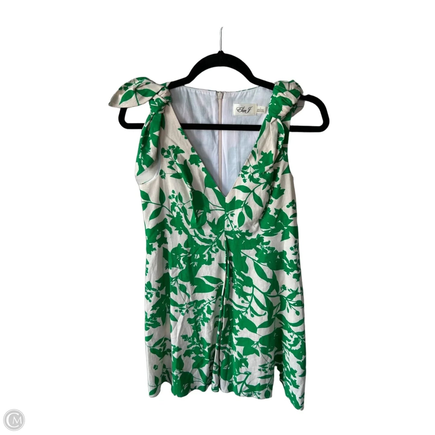 Dress Casual Midi By Eliza J In Cream & Green, Size: S