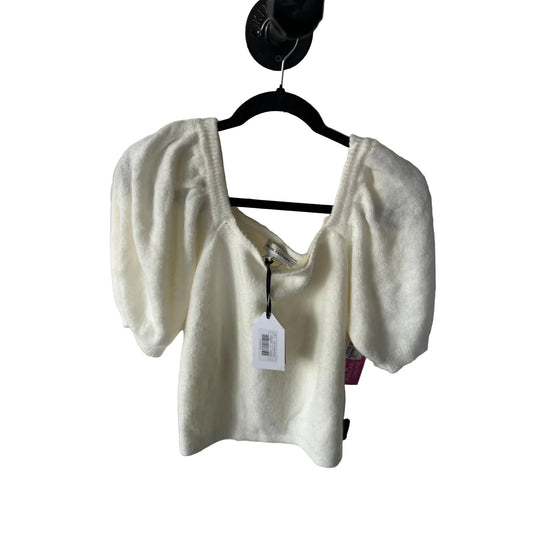 Sweater Short Sleeve By English Factory In Cream, Size: L