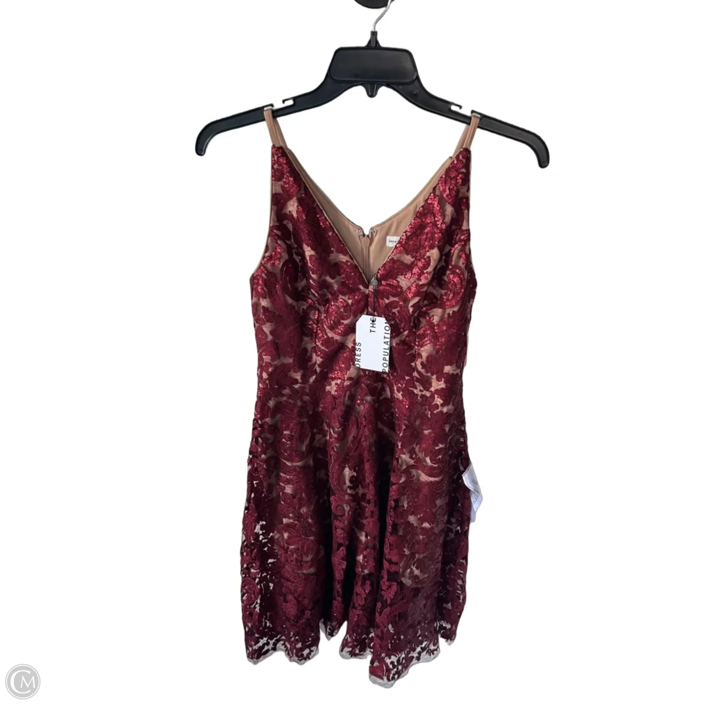 Dress Party Midi By Dress The Population In Red, Size: L