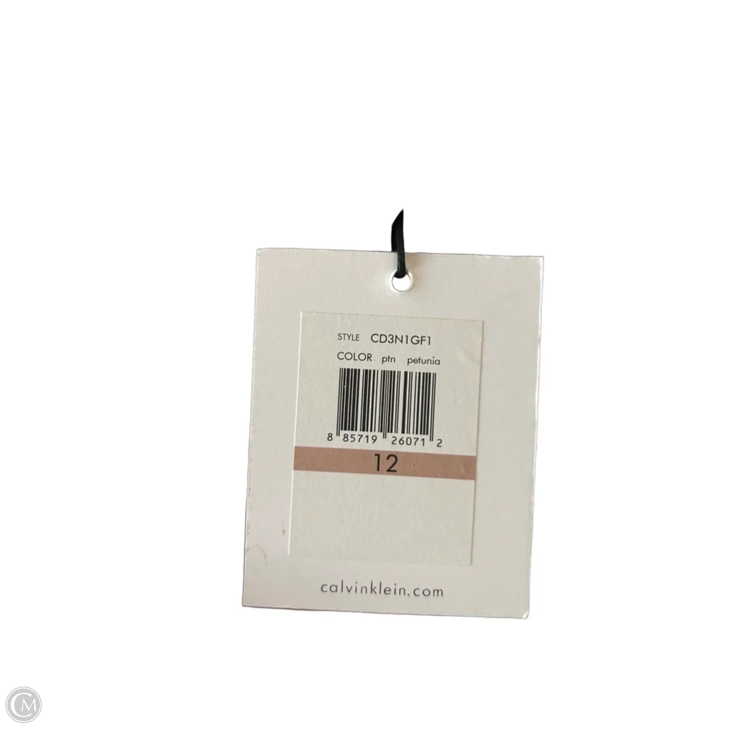 Dress Casual Midi By Calvin Klein In Purple, Size: L