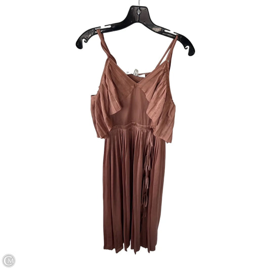 Dress Party Midi By Banana Republic In Tan, Size: 0p