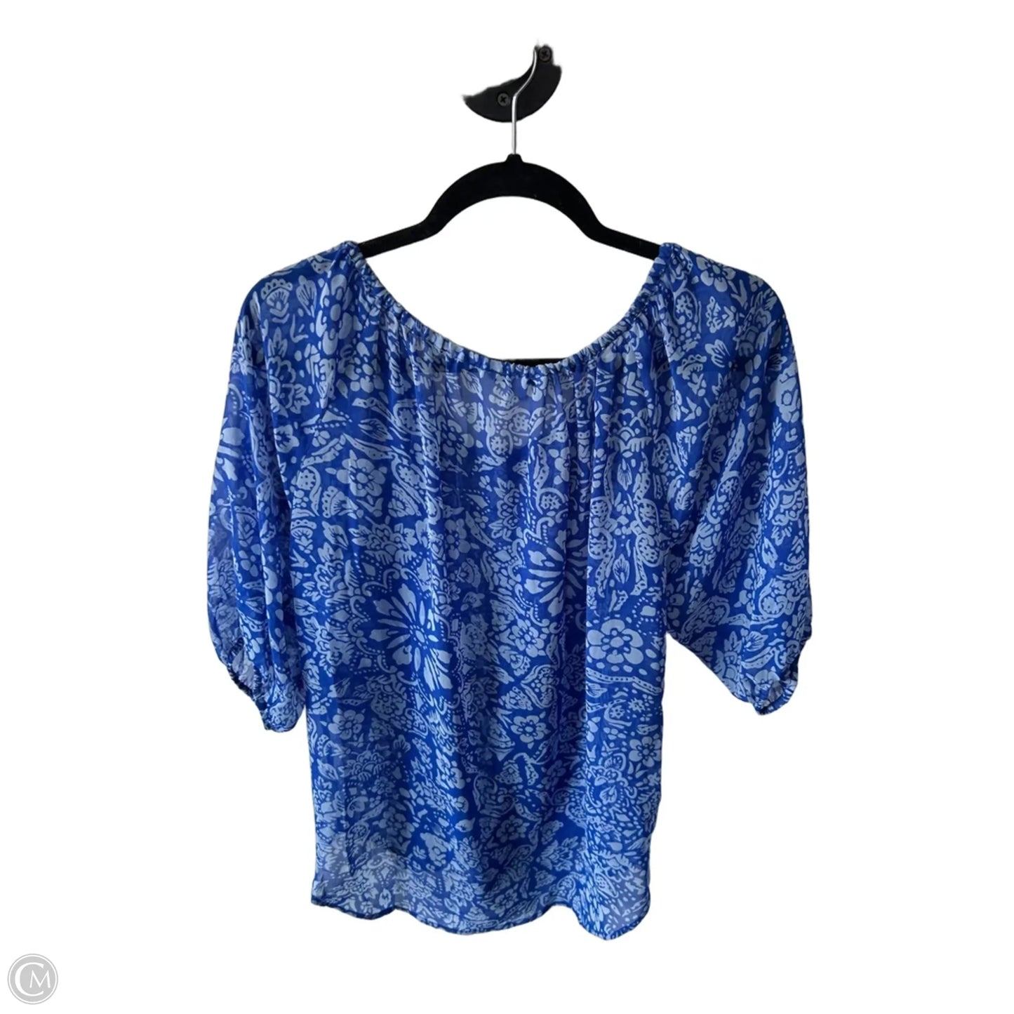 Top 3/4 Sleeve By Cabi In Blue, Size: Xs