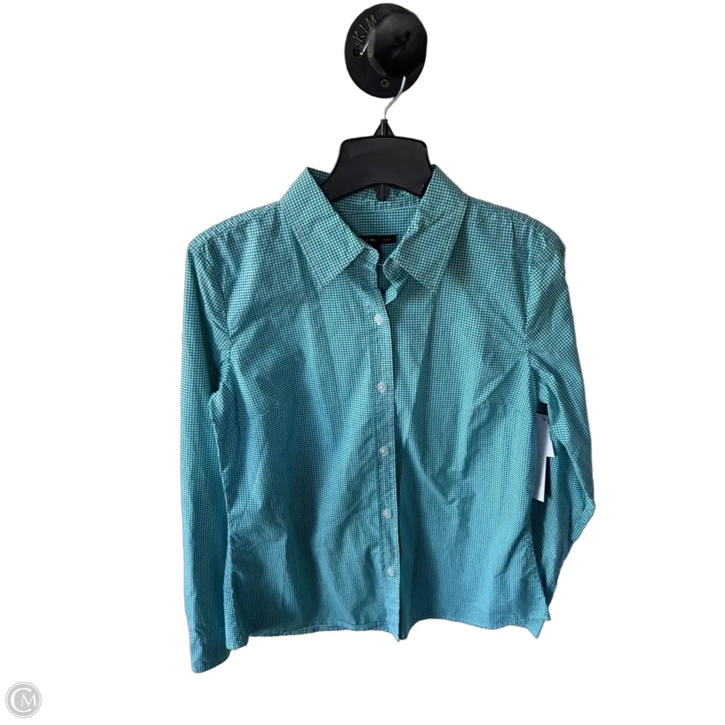 Top Long Sleeve By Gap In Blue & White, Size: M