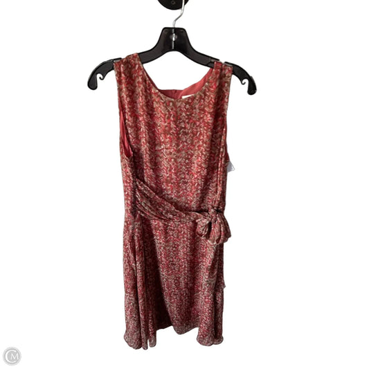Dress Casual Midi By Atelier In Orange & Tan, Size: L