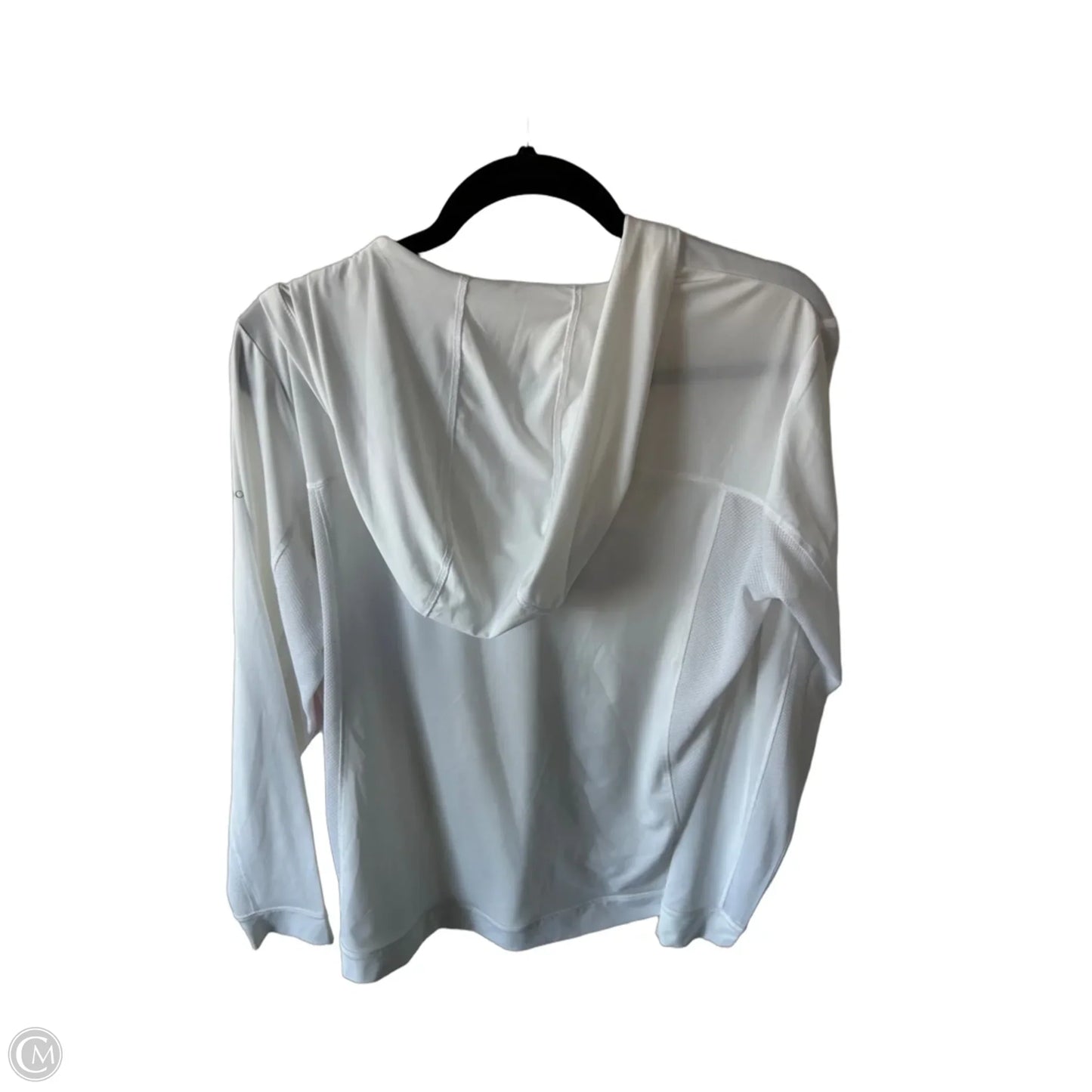 Athletic Top Long Sleeve Hoodie By Columbia In White, Size: L
