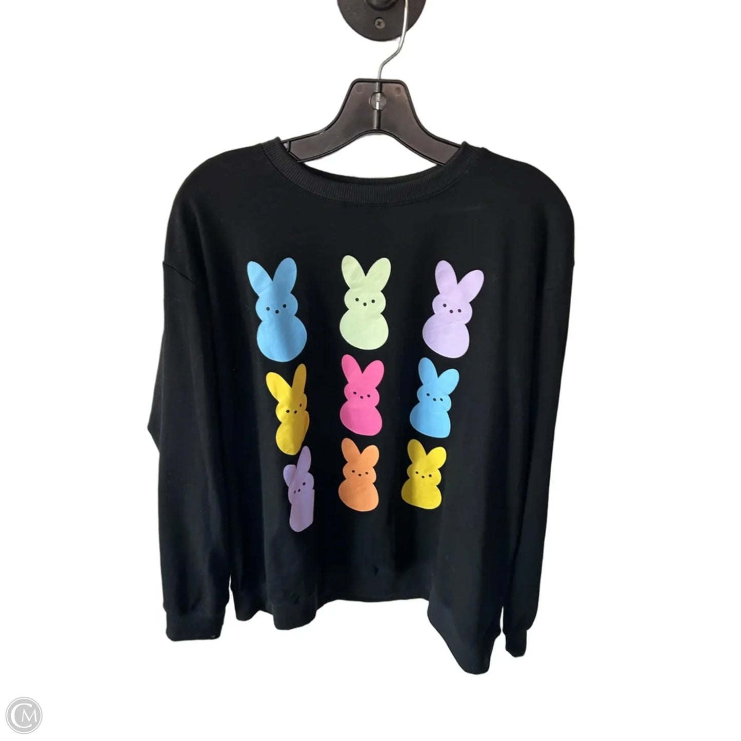 Sweatshirt Crewneck By Clothes Mentor In Black, Size: Xl
