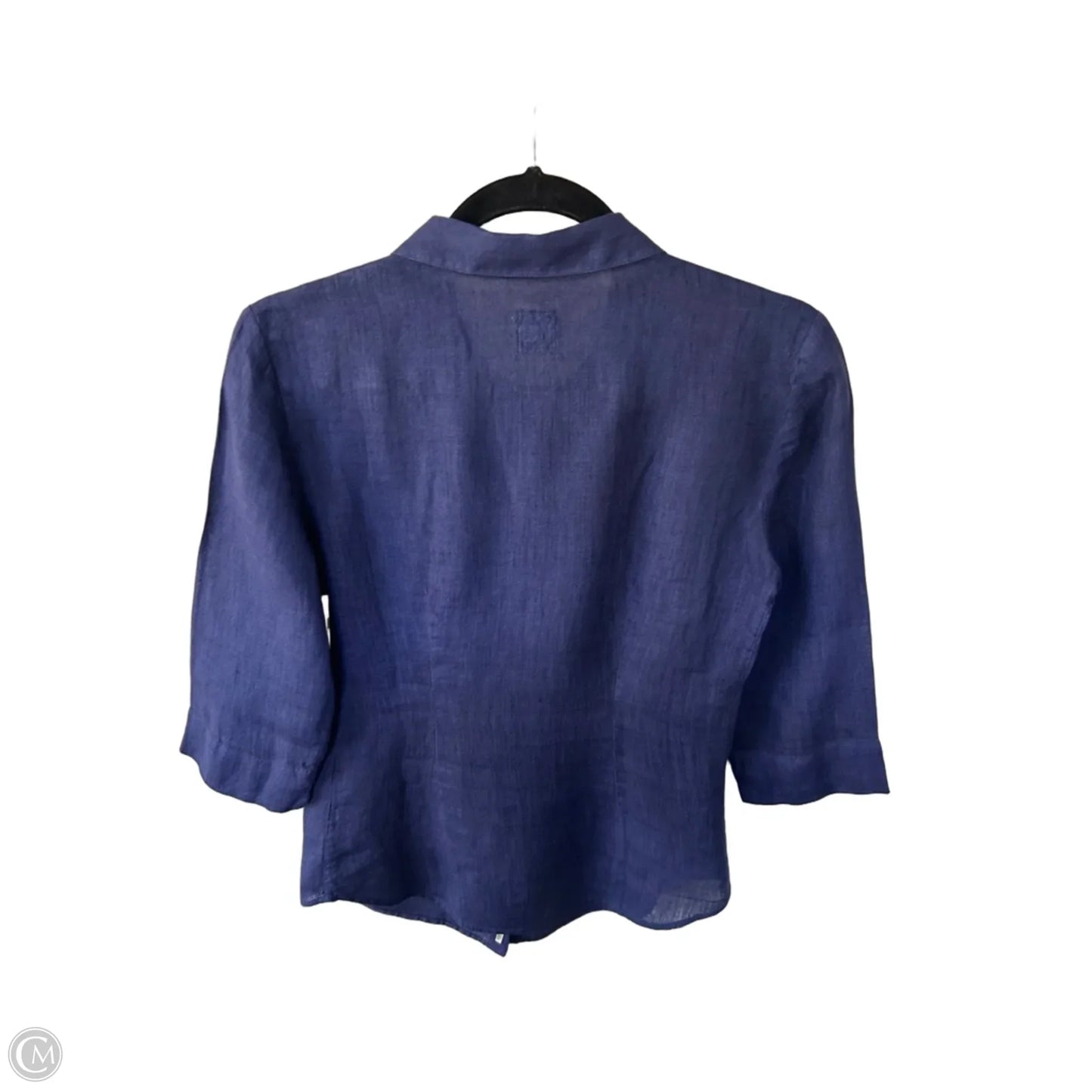 Top 3/4 Sleeve By Cmb In Blue, Size: M