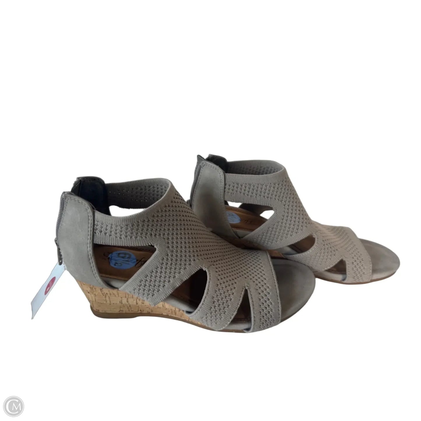 Shoes Heels Wedge By Clothes Mentor In Tan, Size: 6.5
