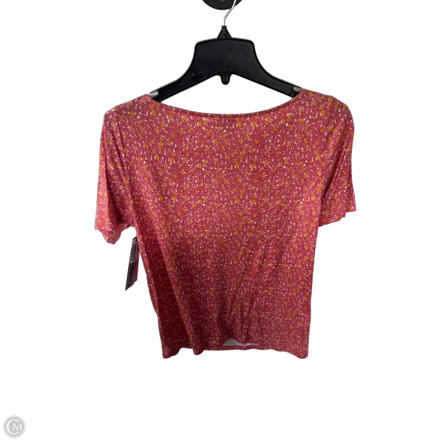 Top Short Sleeve By Talbots In Pink & Yellow, Size: Mp