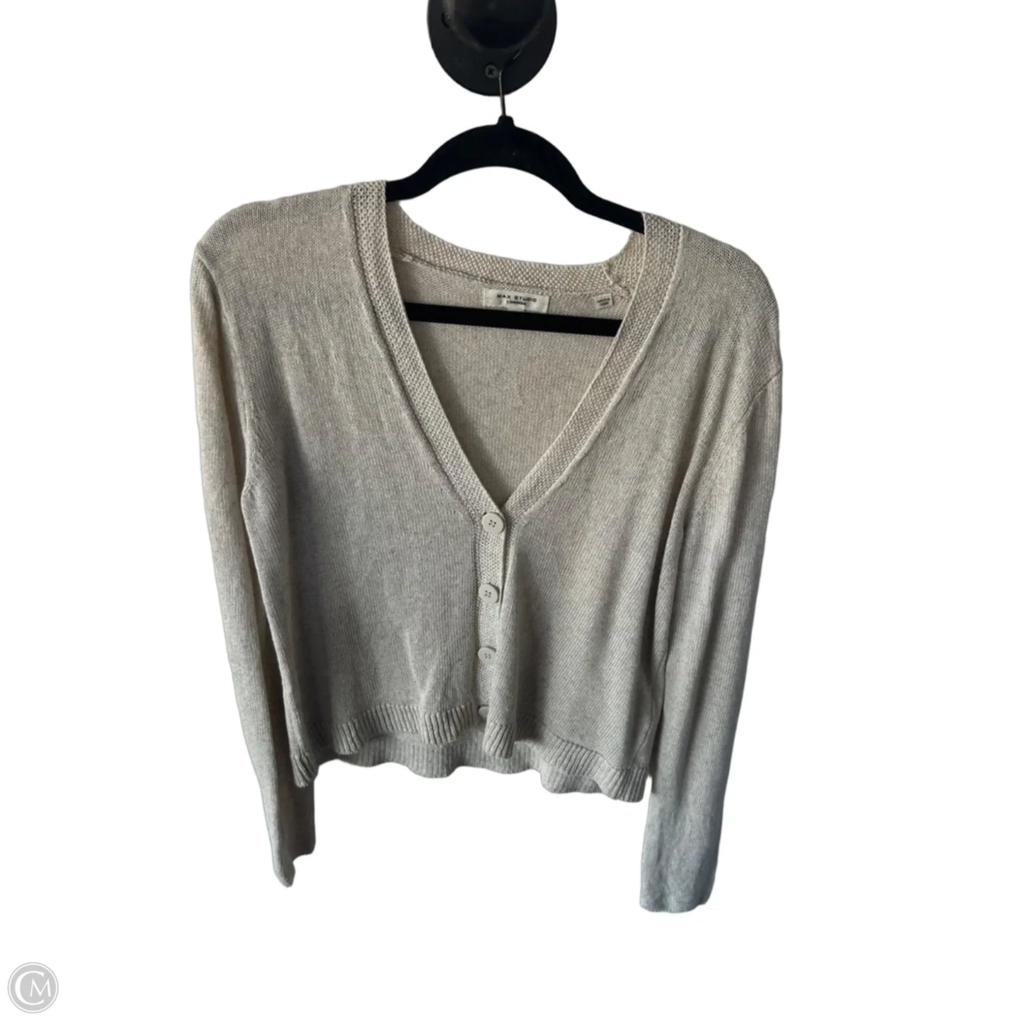 Sweater Cardigan By Max Studio In Beige, Size: M