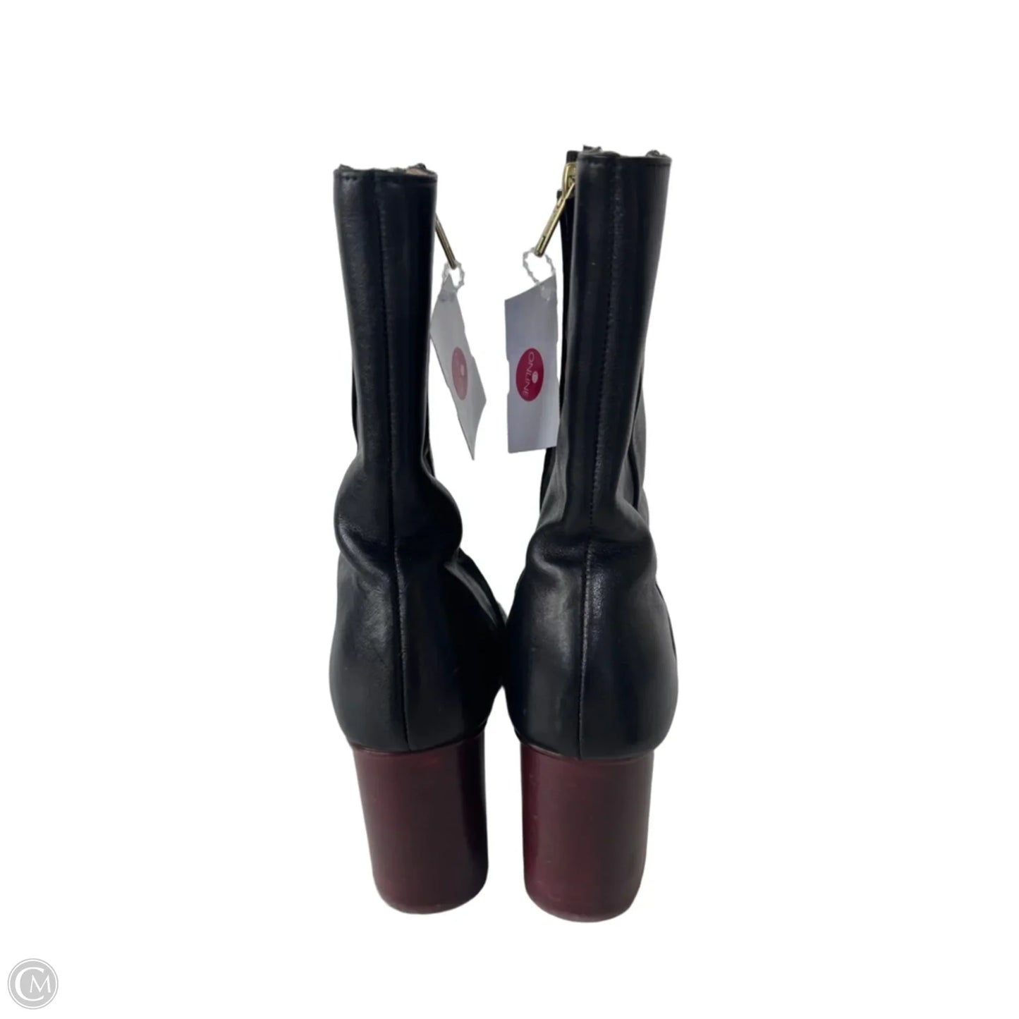 Boots Mid-calf Heels By Cmb In Black, Size: 7.5
