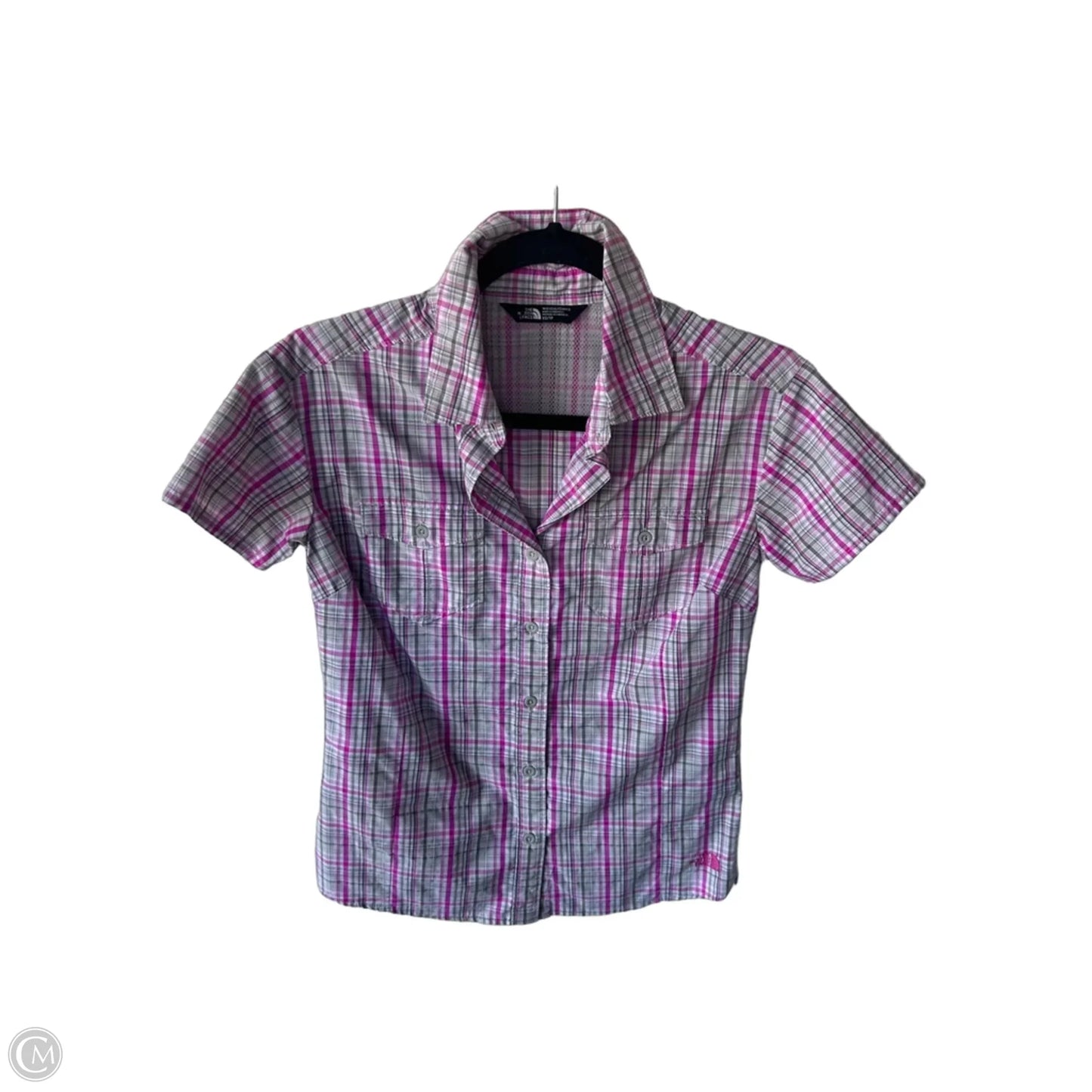 Top Short Sleeve By The North Face In Pink & White, Size: Xs