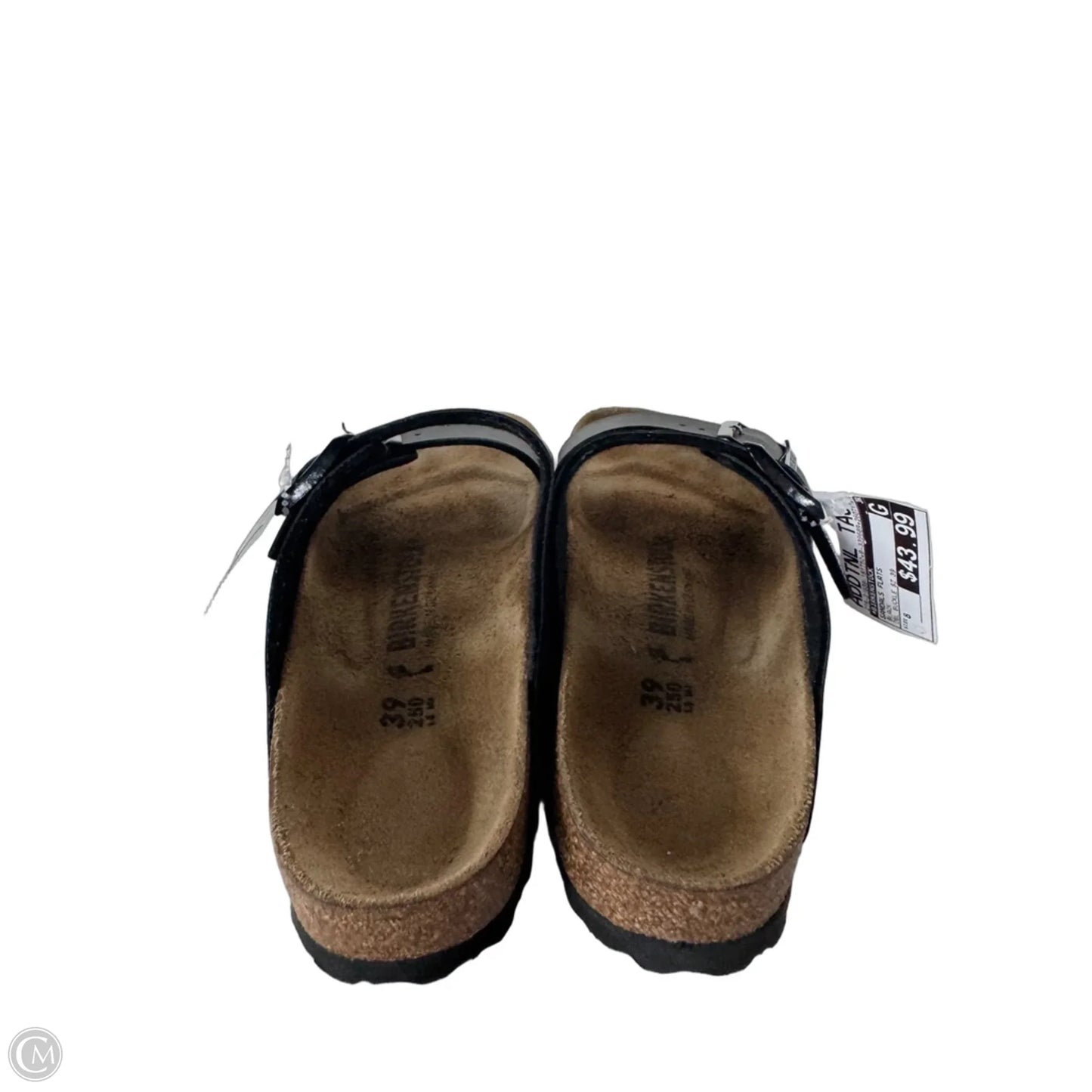 Sandals Flats By Birkenstock In Black, Size: 8