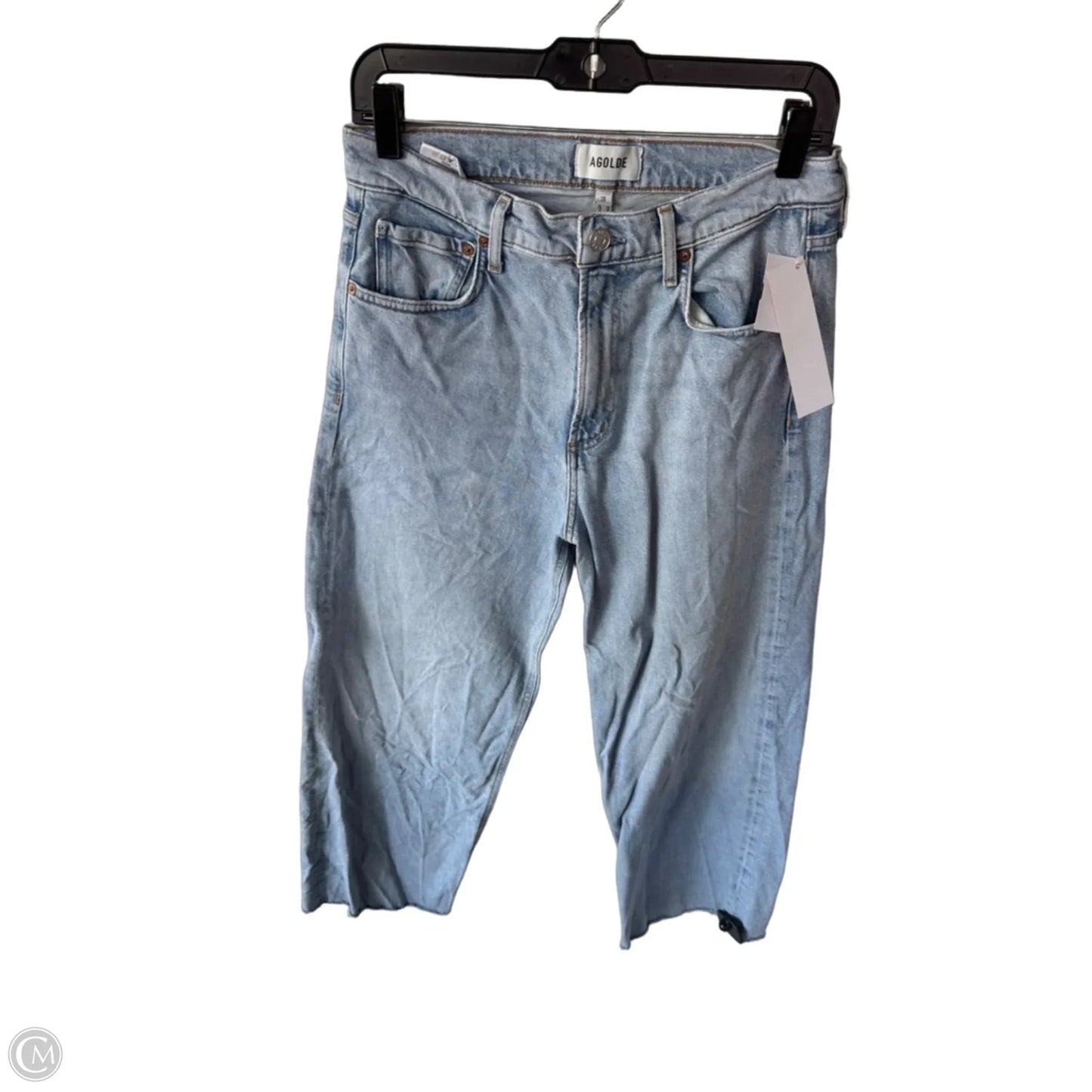 Jeans Wide Leg By Agolde In Blue Denim, Size: 6