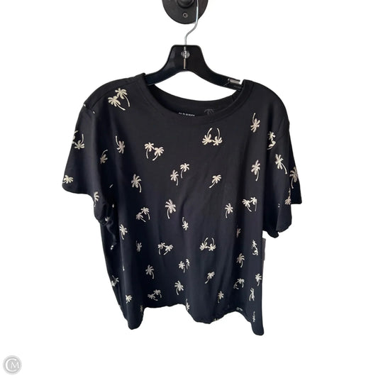 Top Short Sleeve By Old Navy In Black & Cream, Size: Xxl