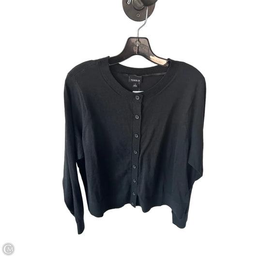 Sweater Cardigan By Torrid In Black, Size: 1x