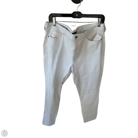 Jeans Skinny By Not Your Daughters Jeans In White Denim, Size: 14