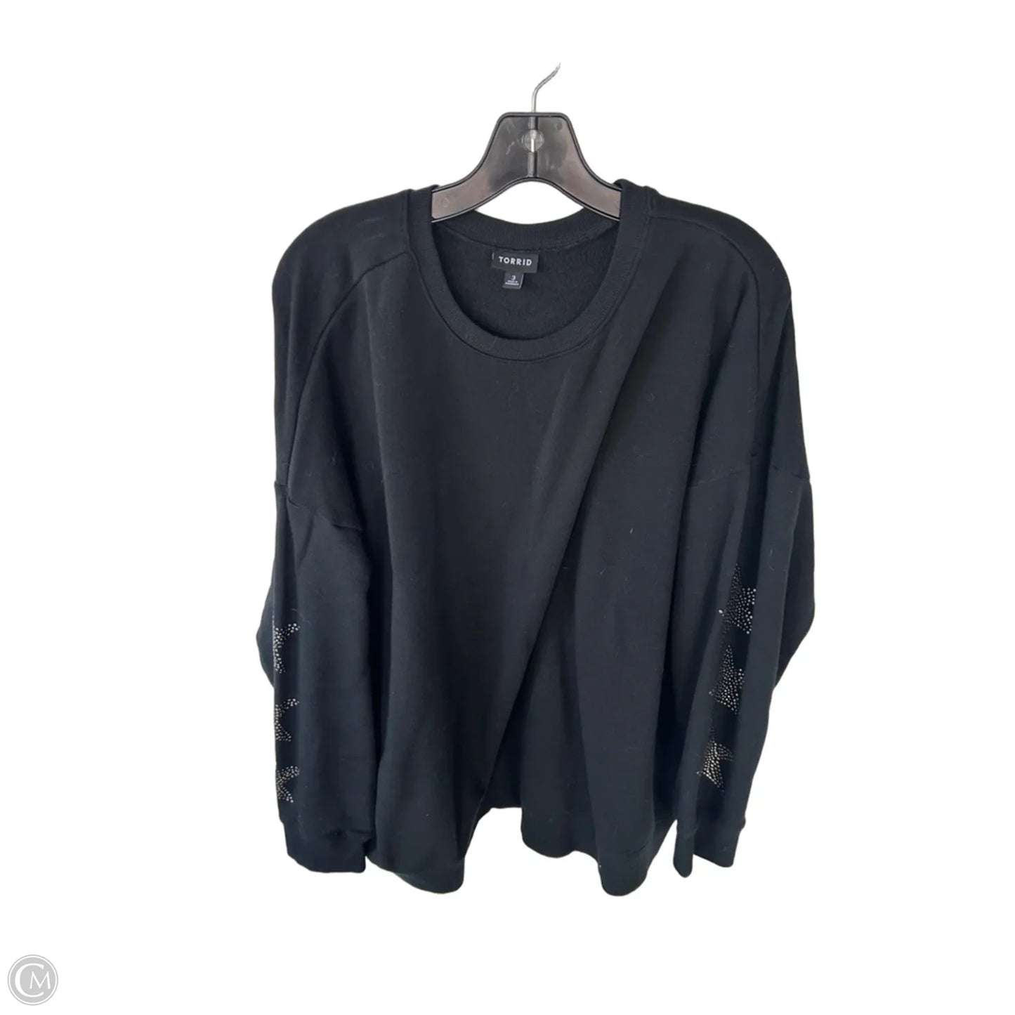 Sweatshirt Crewneck By Torrid In Black, Size: 3x
