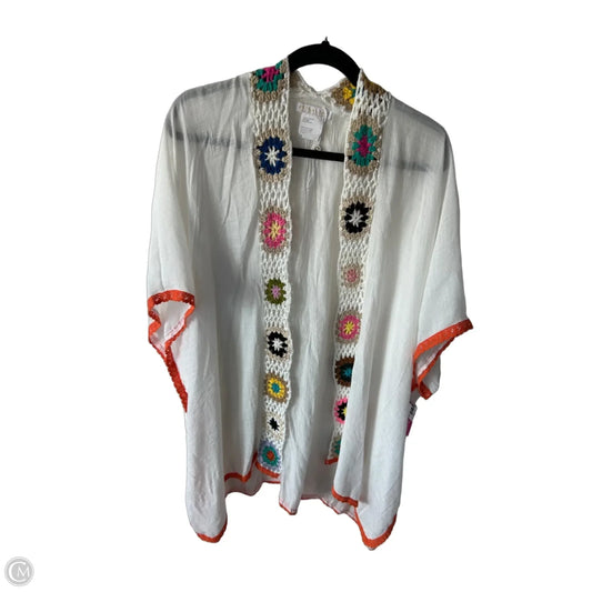 Kimono By Shiraleah In Orange & White, Size: Osfm