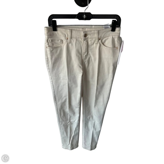 Jeans Straight By Chicos In Cream Denim, Size: 2