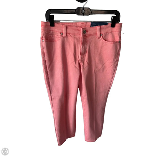 Jeans Straight By Talbots In Orange Denim, Size: 4