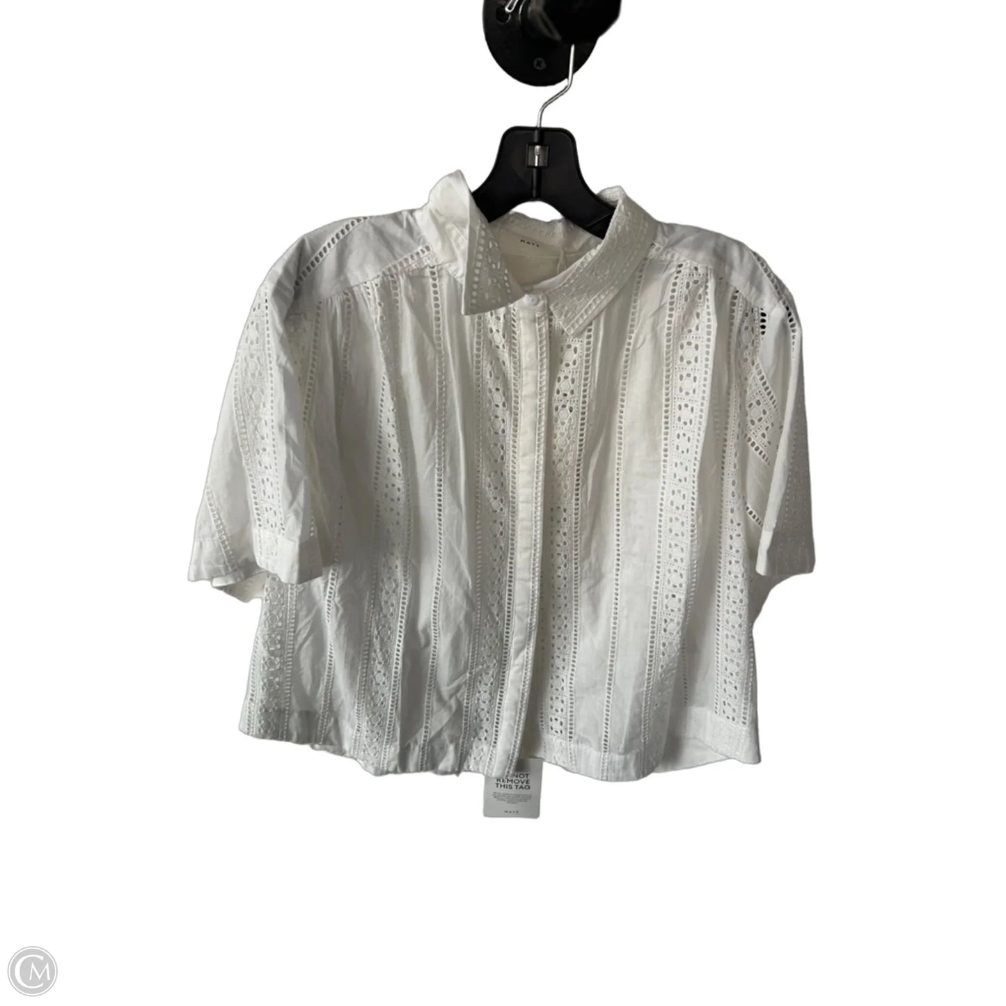 Top Short Sleeve By Cmb In White, Size: M