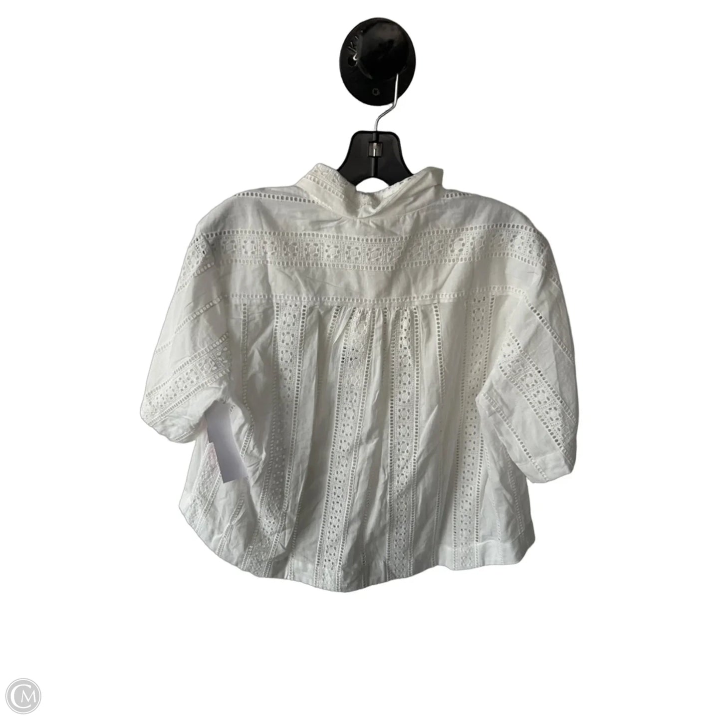 Top Short Sleeve By Cmb In White, Size: M