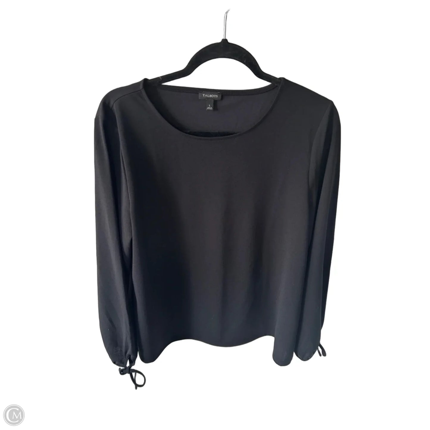 Top Long Sleeve By Talbots In Black, Size: L