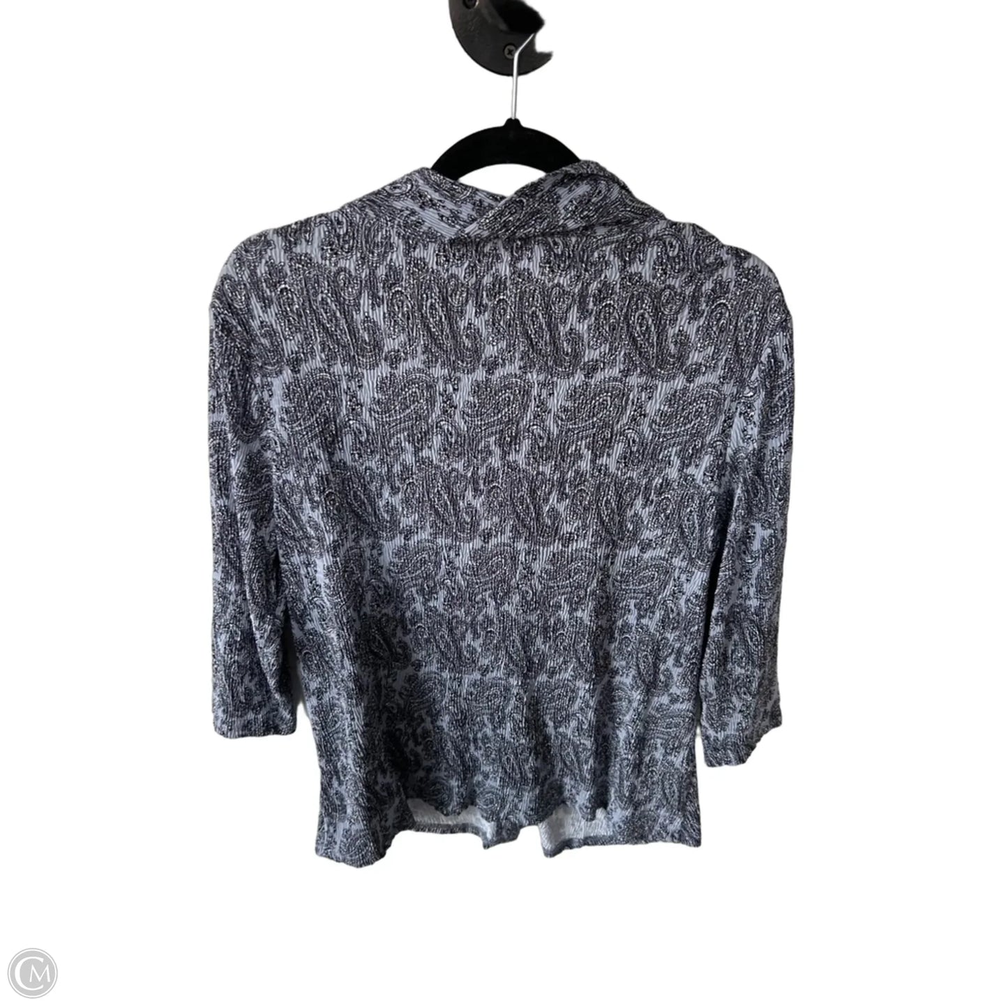 Top 3/4 Sleeve By Kim & Cami In Blue, Size: L