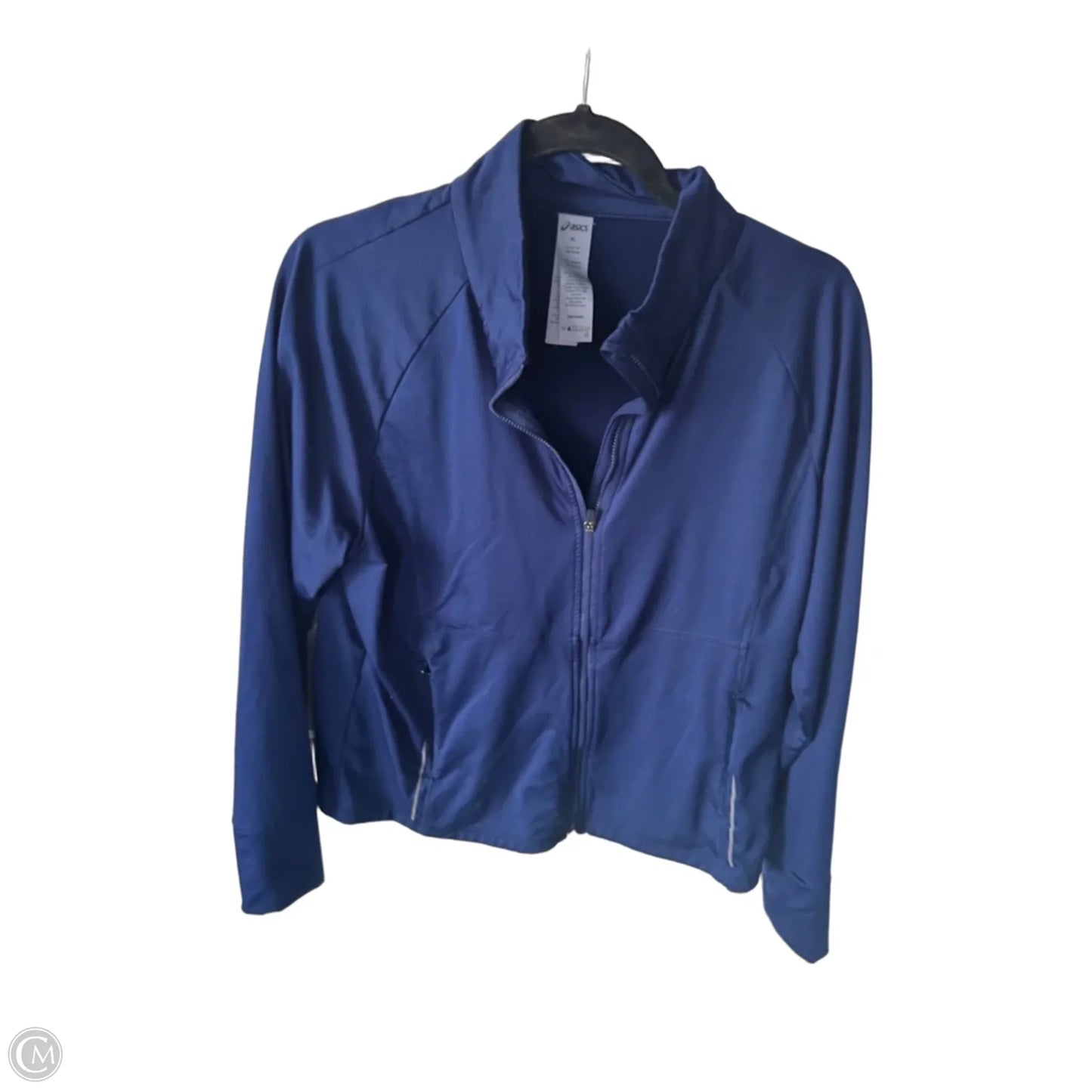 Athletic Jacket By Asics In Blue, Size: Xl