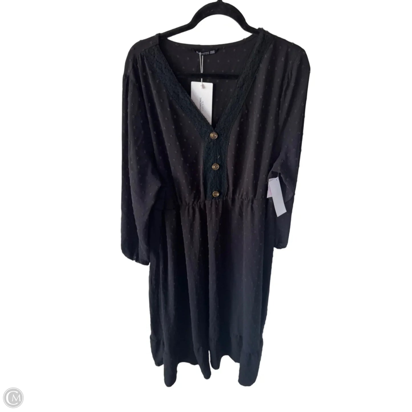 Dress Casual Maxi By Bloomchic In Black, Size: 1x
