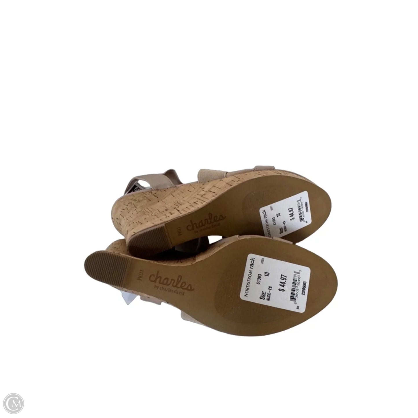 Sandals Heels Wedge By Charles By Charles David In Tan, Size: 10