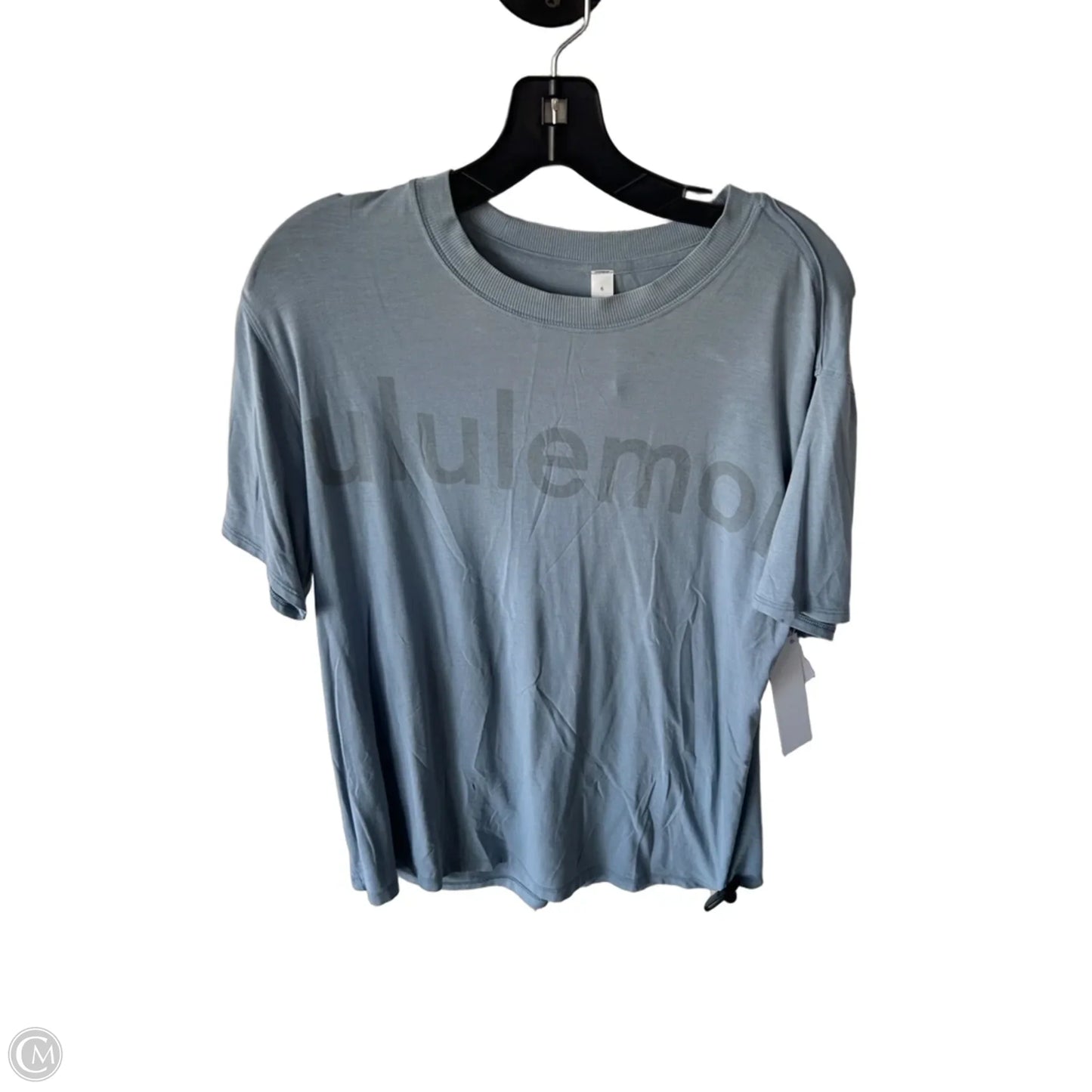 Athletic Top Short Sleeve By Lululemon In Blue, Size: S