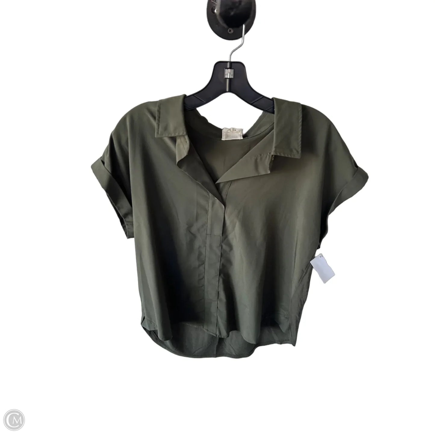 Top Short Sleeve By Harper In Green, Size: M