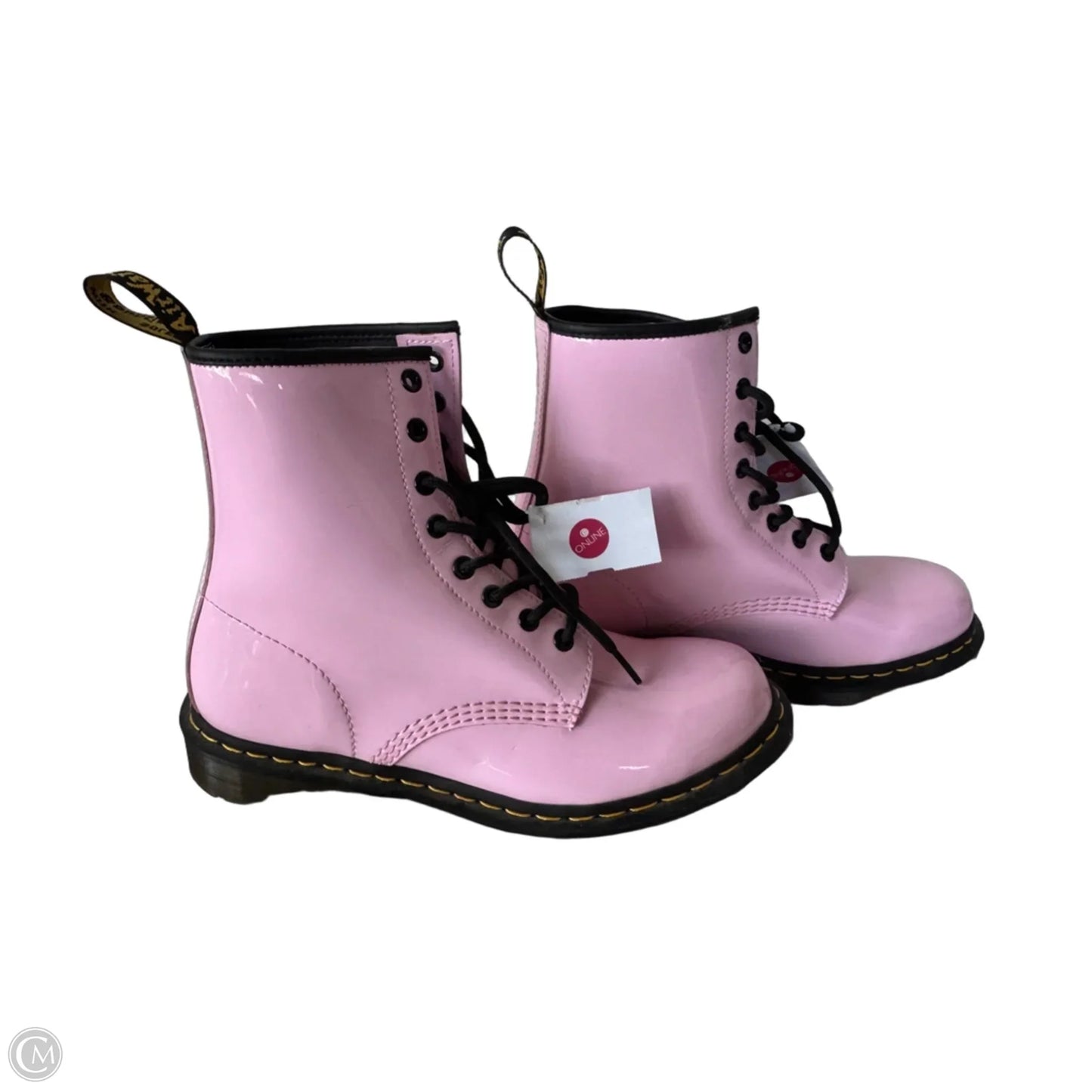 Boots Mid-calf Flats By Dr Martens In Pink, Size: 10