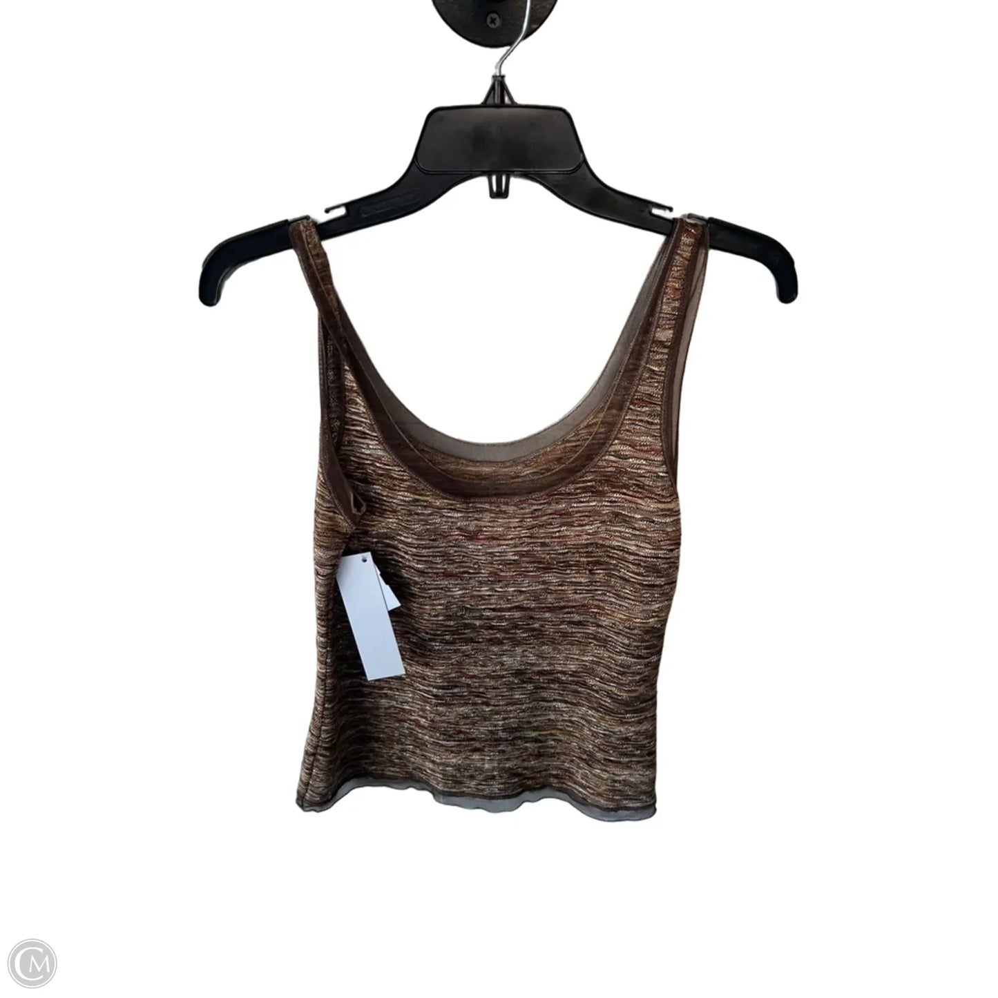 Top Sleeveless By Clothes Mentor In Brown & Yellow, Size: S