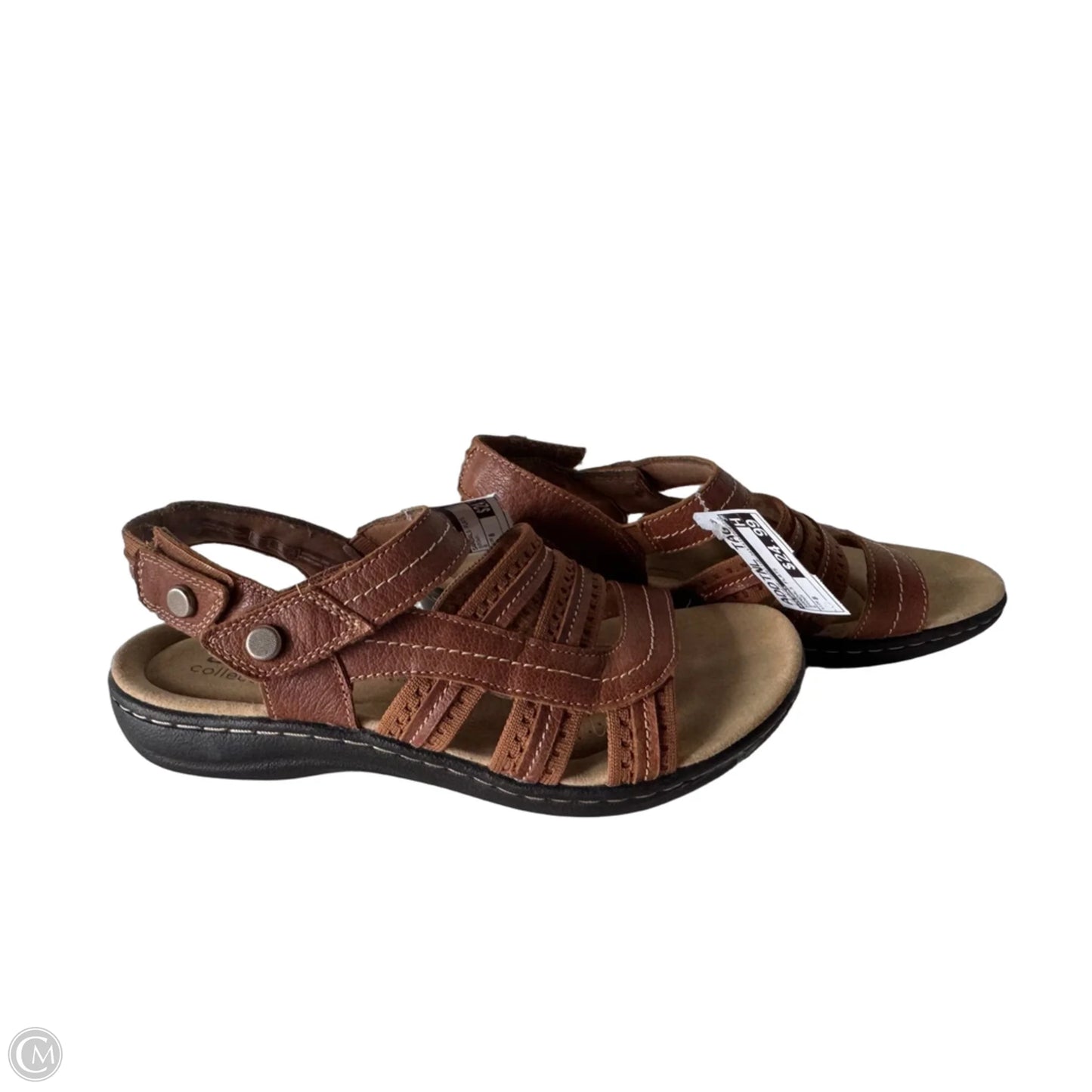 Sandals Flats By Clarks In Brown, Size: 8