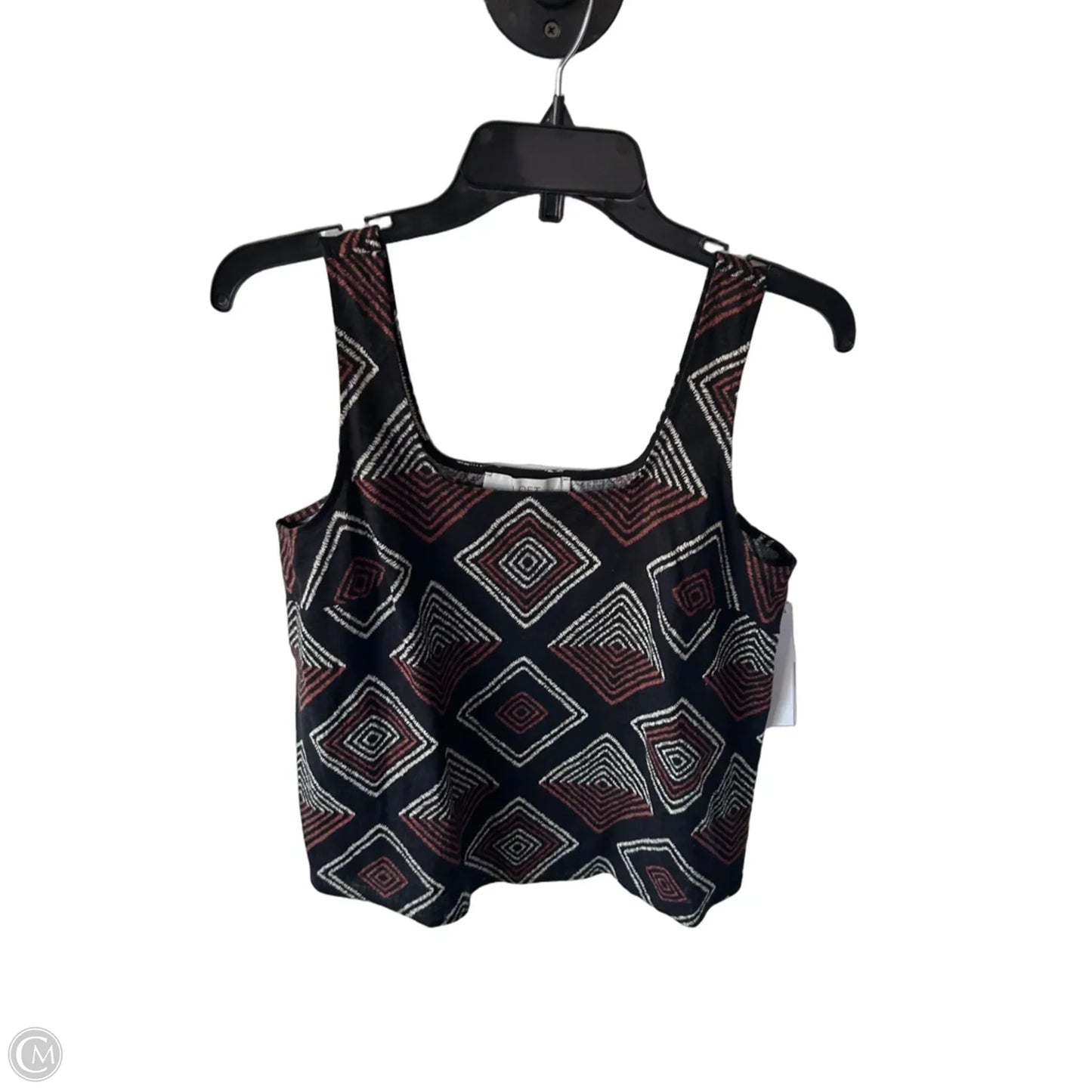 Top Sleeveless By Loft In Black & Cream, Size: Sp