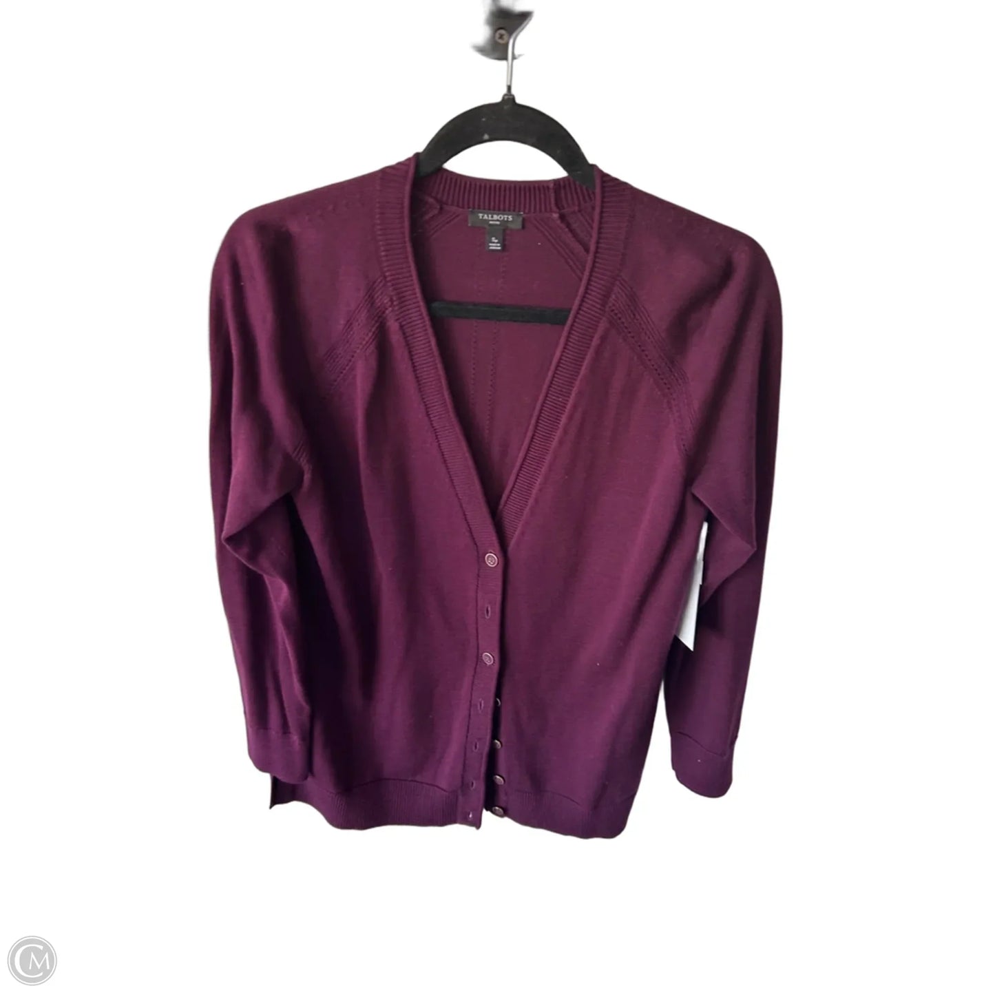 Sweater Cardigan By Talbots In Purple, Size: Sp