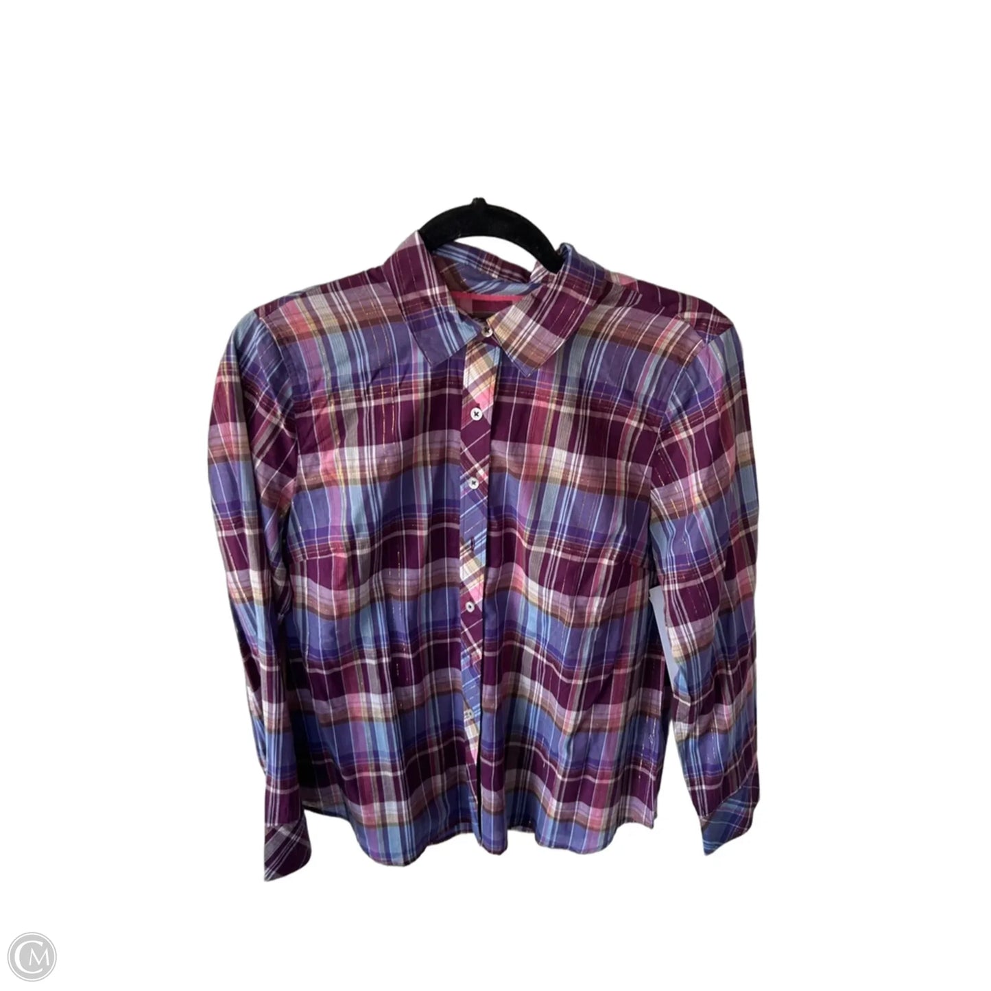 Top Long Sleeve By Talbots In Purple & Red, Size: Mp