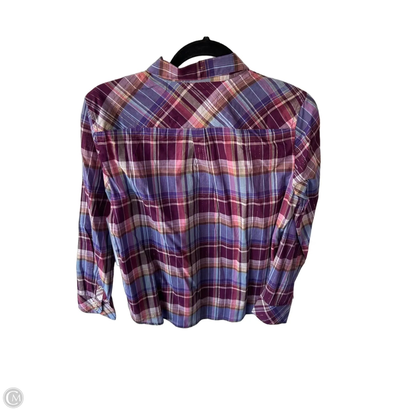 Top Long Sleeve By Talbots In Purple & Red, Size: Mp