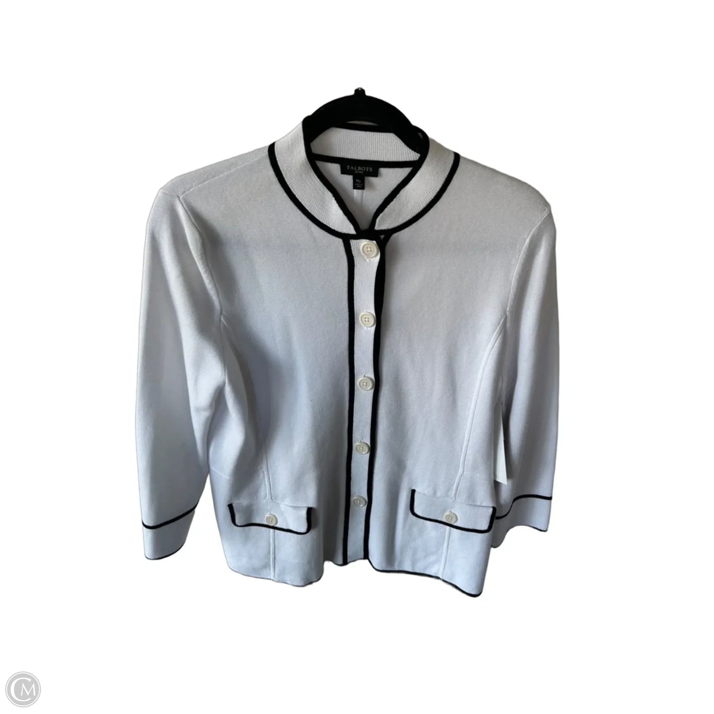 Blazer By Talbots In Black & White, Size: Mp
