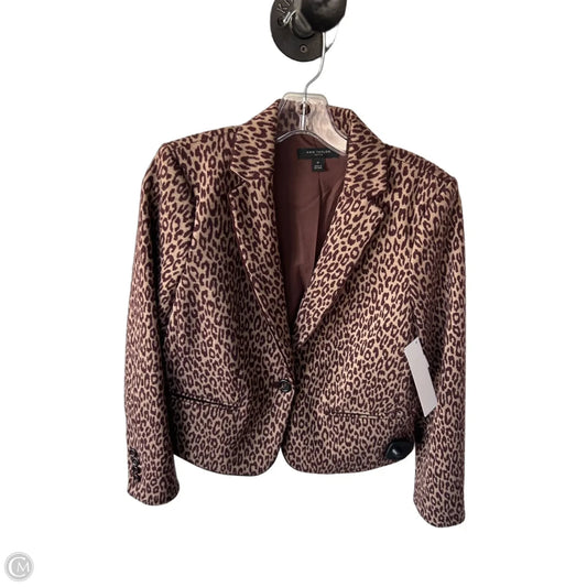 Blazer By Ann Taylor In Brown & Tan, Size: Mp