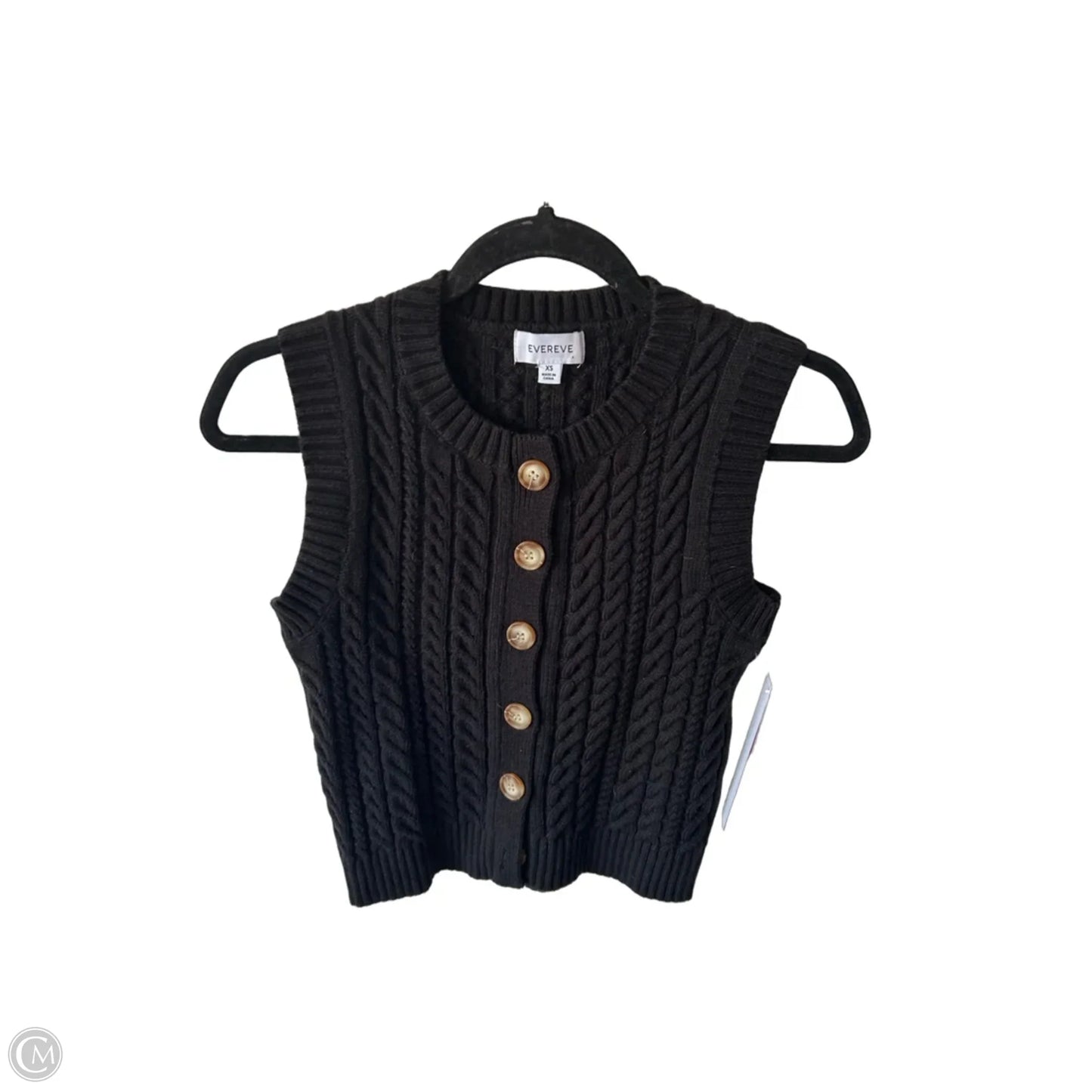 Vest Sweater By Evereve In Black, Size: Xs