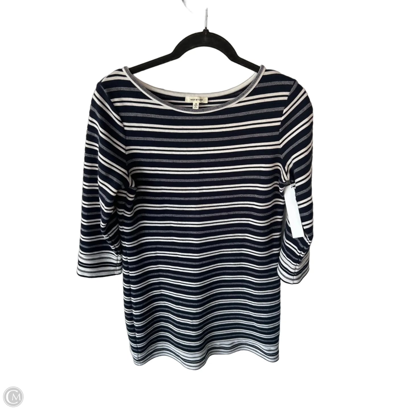 Dress Casual Maxi By Max Studio In Blue & White, Size: M