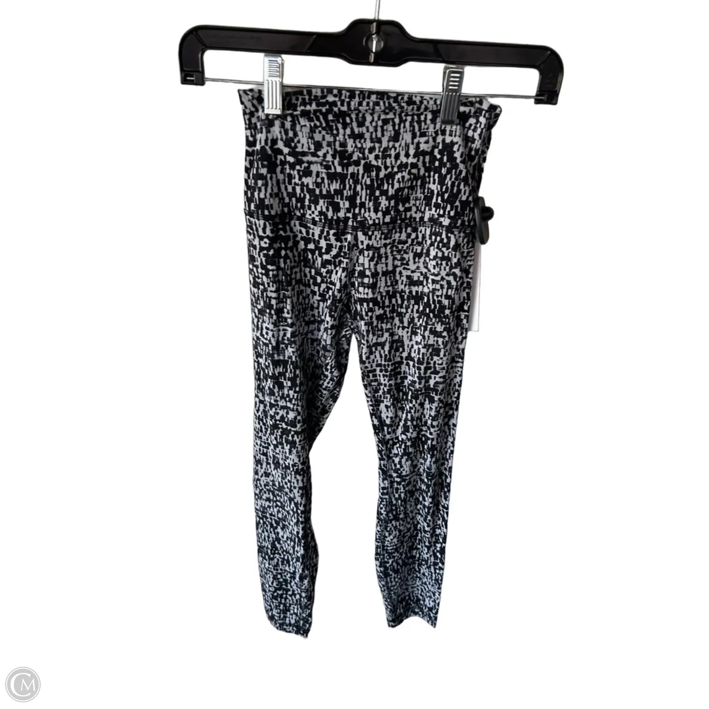 Athletic Leggings By Lululemon In Black & Grey, Size: 2
