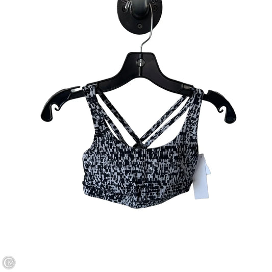 Athletic Bra By Lululemon In Black & Grey, Size: S
