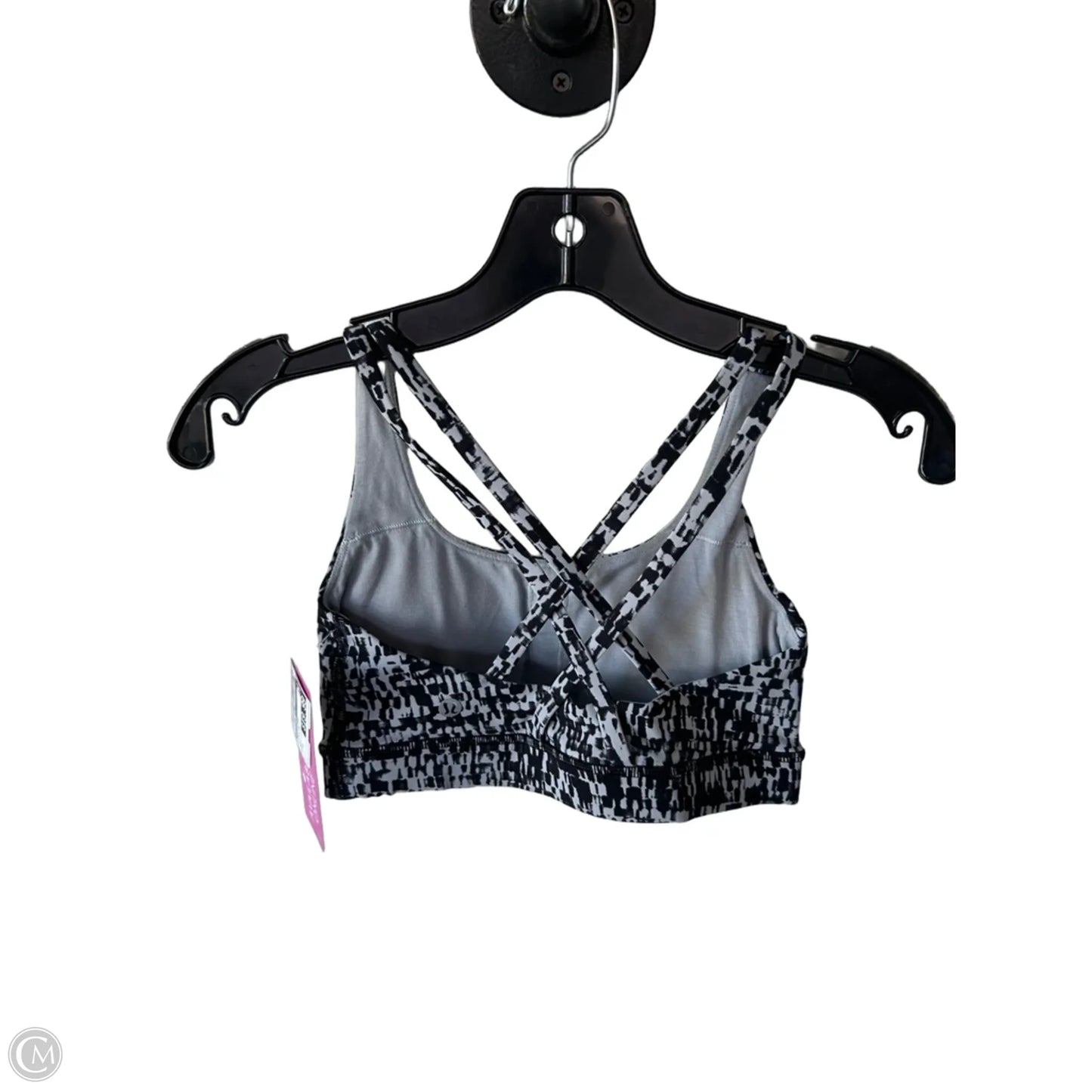 Athletic Bra By Lululemon In Black & Grey, Size: S
