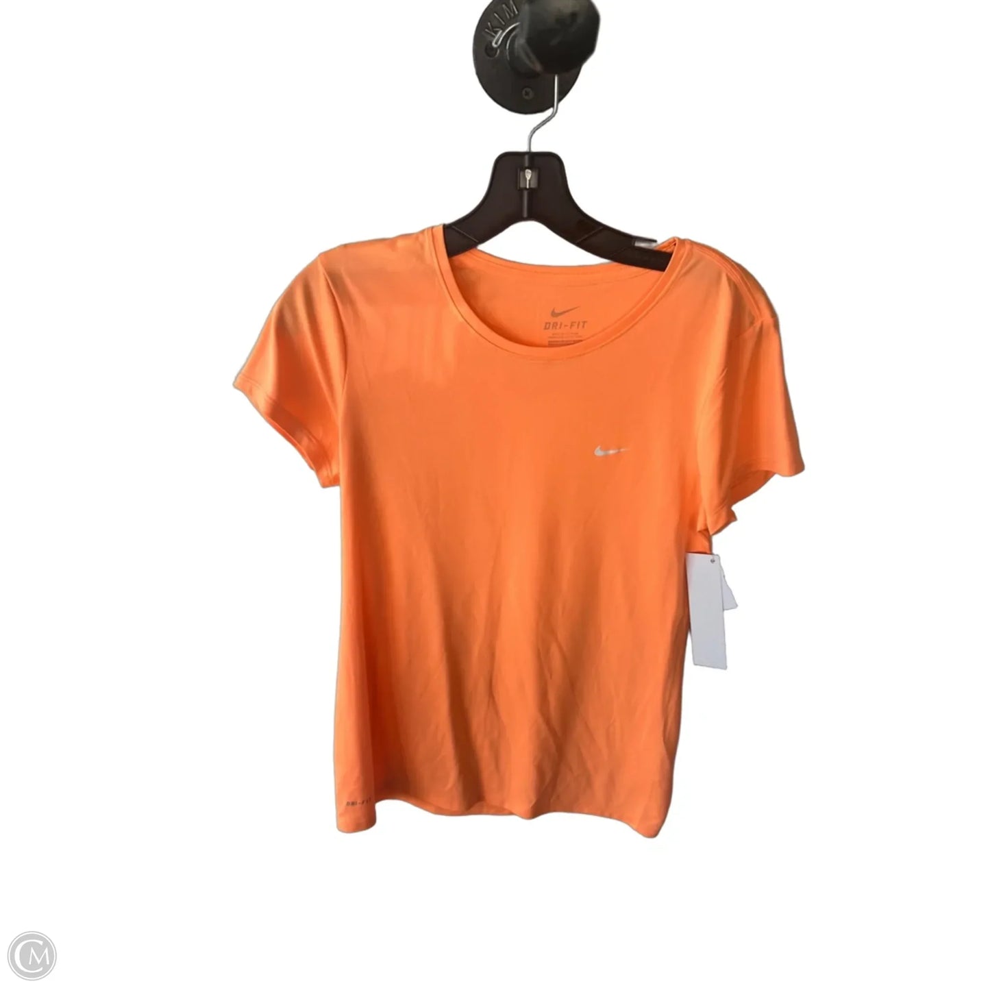 Athletic Top Short Sleeve By Nike Apparel In Orange, Size: M