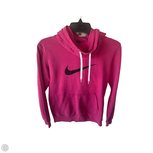 Athletic Sweatshirt Hoodie By Nike Apparel In Pink, Size: M